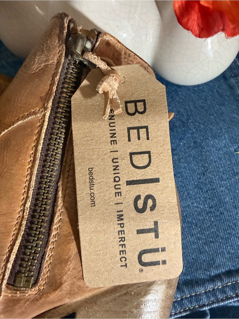 Bed Stu-Cobbler Collection Isla NIB GORGEOUS Leather Boots Rustic Tan 8.5 - Picture 10 of 13
